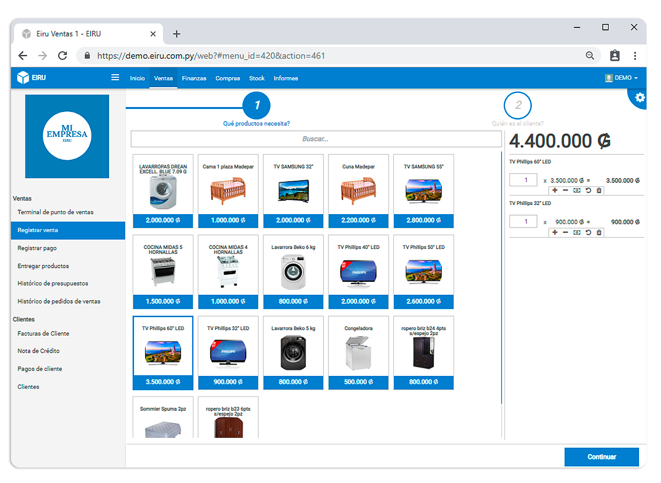 Registrar Venta